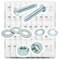 Boltsandnuts.Com Inch Phillips Pan Head Machine Screws, Hex Nuts, Flat & Lock Washers - 3555 PCS Assortment Kit #275 - alternate 1